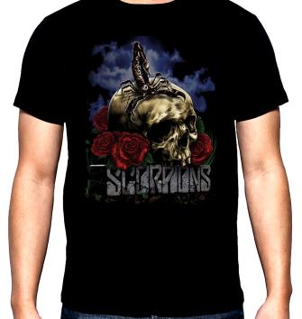 Scorpions, skull, мъжка тениска, 100% памук, S до 5XL